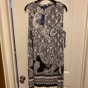 Apt. 9 Monochrome Paisley Dress
